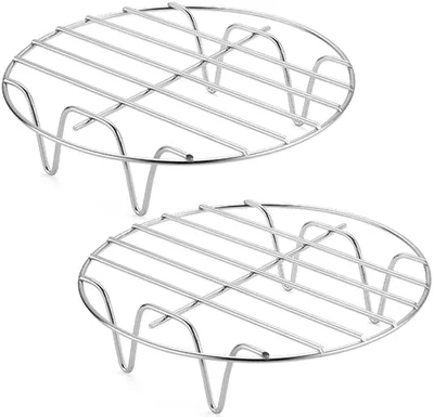 Produktbild von Backofenrost 20 cm - Rund Edelstahl - 5 cm Höhe - Mikrowellen Rost - Backofengitter - Küchen Zubehör - Universal