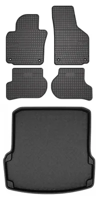 Obrázek produktu pro Gumové autokoberce SolidPRO + vana kufru pro: Skoda Octavia II 2004-2013 sedan 5 ks