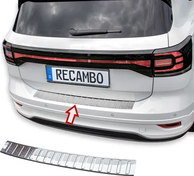 Produktbild von Ladekantenschutz Edelstahl chrom für VW T-Cross | BJ ab 2018> | mit Abkantung
