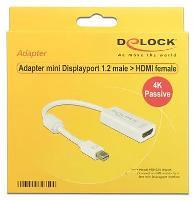 Obrázok produktu pre DeLOCK 62602, 0,2 m, DisplayPort, DVI-I, Samec, Samica, Zlato