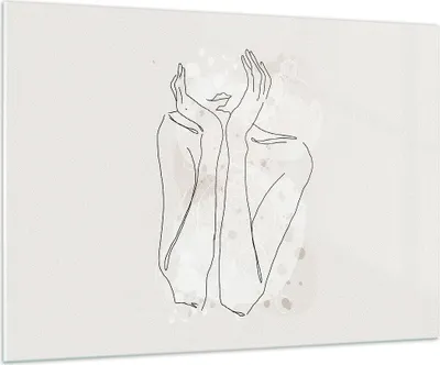 Produktbild von Bilder auf glas - Einteilig - Grafik Frau Licht - 100x70cm - Glasbilder - Wandbilder - Bilder - zum Aufhängen bereit - Wanddekoration aus Glas - Glas Bilder - Wandbild auf Glas - GAA100x70-4656