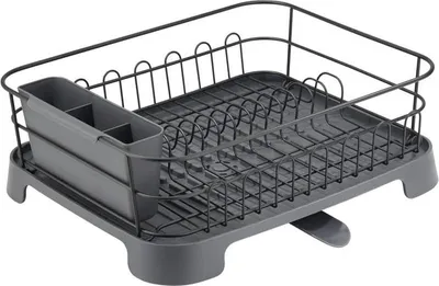 Produktbild von mDesign Abtropfgestell Geschirrabtropfgitter Abtropfkorb Metall Grau