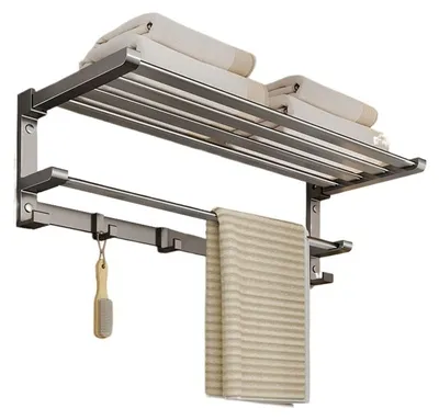 Productafbeelding van RVS Handdoekrek met Handdoekstang en Haken