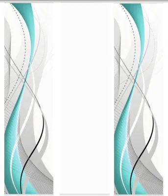 Produktbild von Schiebegardine 3er-Set Wuxi petrol 60x245 cm