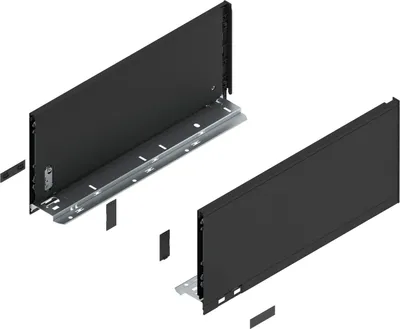 Image de BLUM LEGRABOX pure, profilé de hauteur C, NL 400, noir carbone