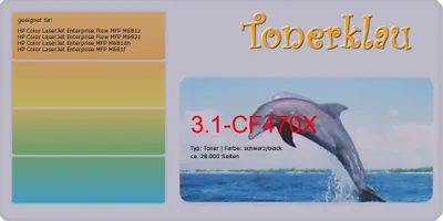 Produktbild von black Toner 3.1-CF470X [ mit Chip ]  kompatibel mit HP CF470X [ 657X ]  Seiten: 28.000