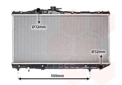 Produktbild von VAN WEZEL 53002099 Kühler Wasserkühler Motorkühler für TOYOTA Celica Schrägheck (T16) CELICA Cabriolet (ST16, AT16) CELICA (AT16, ST16)