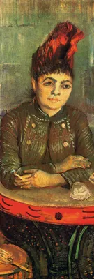 Produktbild von Vincent Van Gogh Kunstdruck Bild - Agostina Segatori Im Café Du Tambourin, 1887 (158 x 53 cm)
