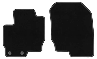 Produktbild von Velours-Fußmatten Vorne für Mitsubishi Colt VII 2008-2012 (Schrägheck) – 2-tlg, Schwarz, passgenau – Wielganizator BASIC