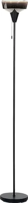 Produktbild von BELIANI Stehlampe Schwarz u. Silber aus Rauchglas Eisen 175 cm Hoch Modern Elegant Stehleuchte für Wohnzimmer Schlafzimmer Esszimmer Flur