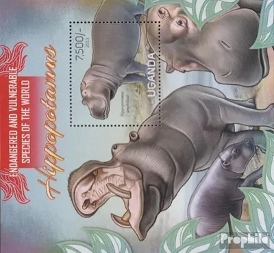 Produktbild von Briefmarken Uganda 2013 Mi Block421 (kompl.Ausg.) postfrisch Flusspferde