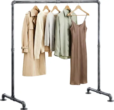 Produktbild von CLP Kleiderständer freistehend aus Metall Jersey, stabiler Garderobenständer silber Größe 150 cm