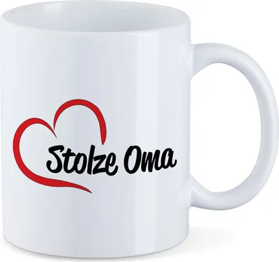 Produktbild von Huuraa Kaffeetasse Stolze Oma Geschenk Tasse Weiß 330ml Stolze Oma Präsent