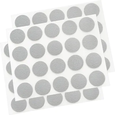 Produktbild von Adsamm® | 60 x Abdeckkappen | Ø 13 mm | Grau hell | rund | 0,45 mm dünne selbstklebende Möbelpflaster von Adsamm®