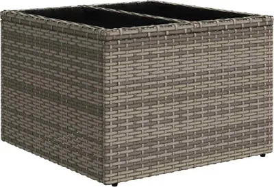 Image de Ensemble de canapés de jardin vidaXL avec rangement et coussins, 7 pièces, gris, en polyrotin