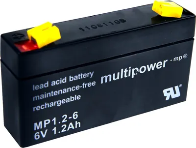 Produktbild von Multipower Blei-Akku MP1,2-6 Pb 6V / 1,2Ah Faston 4,8