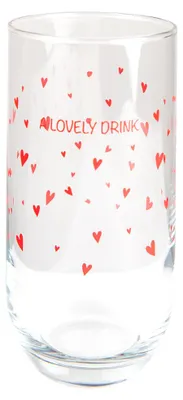 Image de Clayre & Eef Verre à eau 280 ml Verre Coeurs
