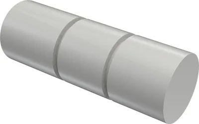 Produktbild von Interdeco Endstücke / Zierabschlüsse für Gardinenstangen mit 20 mm Ø Weiß, Typ Elanto (Rillenzylinder), Pack. 2 Stück