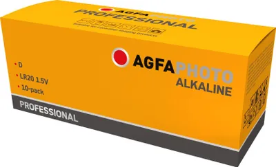 Produktbild von Agfaphoto Batterie Alkaline, Mono, D, LR20, 1.5V Professional, Retail Box (10-Pack)