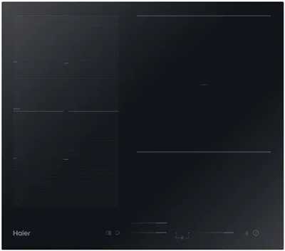 Produktbild von Haier Series 4 HAFRSJ63MC, Schwarz, Integriert, 59 cm, Zonen-Induktionskochfeld, Glaskeramik, 4 Zone(n)