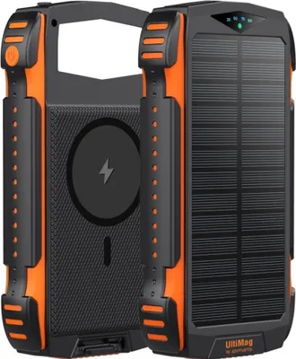Obrázek produktu pro 4smarts Rugged TitanPack UltiMag 20000 Solar - Powerbank - černá/oranžová