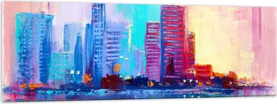 Produktbild von Bilder auf glas - Stadt Haus Straße - 160x50cm - Glasbilder - Wandbilder - Kunstdruck - zum Aufhängen bereit - Wanddekoration aus Glas - Glas Bilder - Wandbild auf Glas - Einteilig - GAB160x50-4023