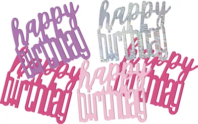 Image de Joyeux anniversaire Konfetti rose