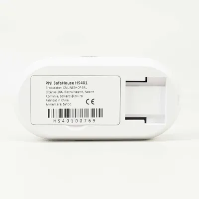 Immagine prodotto di PNI SafeHouse HS401: sensore di movimento PIR con Wi-Fi, compatibile con l'app Tuya, allarme acustico da 80 dB, altoparlante integrato, alimentazione USB-C da 5 V