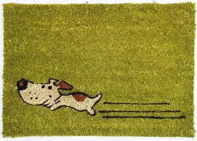 Image de 40 x 60 cm Paillasson Coco Chien vert - pour l'extérieur et l'intérieur