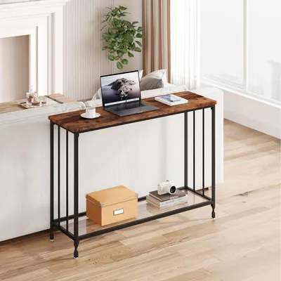 Image de Table console avec étagères.
Table d'appoint étroite, 85 x 30 x 81 cm.
Table d'appoint avec structure métallique.
Table d'entrée.
Table de couloir