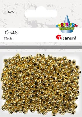 Obrázek produktu pro Navlékací korálky zlaté 40g Titanum