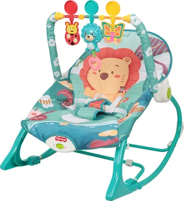 Produktbild von Babywippe Elektrische Babywippe mit Musik Babyschaukel Schaukelwippe 80x60x43cm Blau
