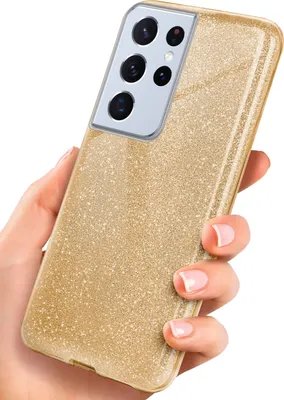 Produktbild von GLITTER-Case für Samsung Galaxy S21 Ultra, Farbe:Shine - Gold