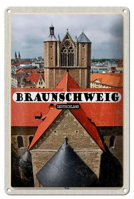 Produktbild von Blechschild Städte Braunschweig Dom Kirche 20x30cm