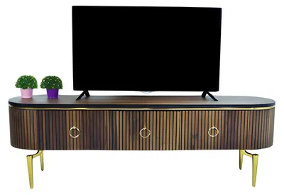 Produktbild von Wohnzimmerschrank TV Lowboard Ovaler Sideboard Modern Zeitlos