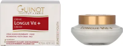 A product shot of a Guinot cream box and jar.