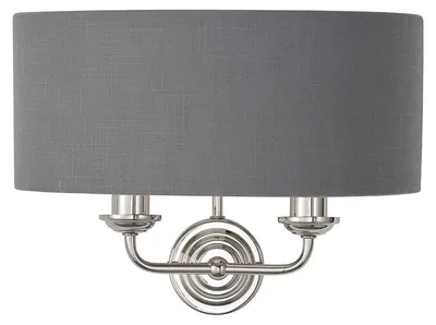 Obrázek produktu pro Nástěnné svítidlo HIGHCLERE, niklové, 2xE14x15W, kov, rozměry: 25x35x18 cm, IP20, Endon