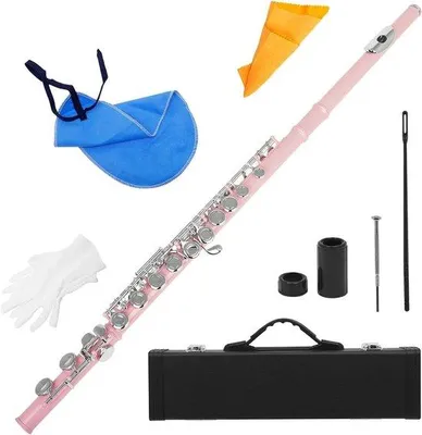 Produktbild von Querflöte 16 Löcher C - Musikinstrument für Anfänger - Rosa
