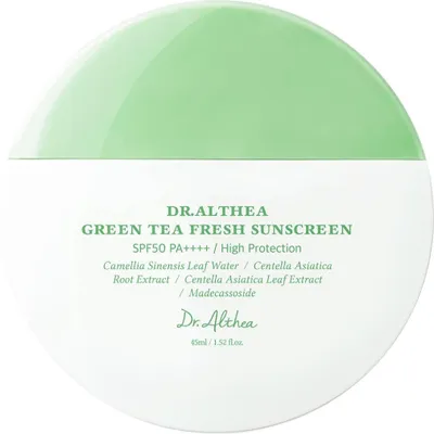 Immagine prodotto di Dr. Althea - Green Tea Fresh Sunscreen SPF50+ PA++++ - Crema solare leggera con estratto di tè verde 45 ml