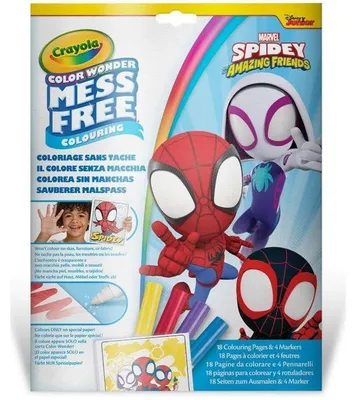 Image de Set de coloriage - CRAYOLA - Color Wonder - Spidey - Livre + 4 feutres - Des 3 ans