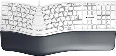 Zdjęcie produktu dla Klawiatura CHERRY KC 4500 ERGO, WIN, QWERTZ, szara