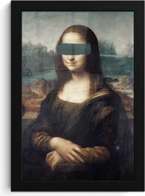 Produktbild von MuchoWow® MuchoWow® Gerahmtes Poster Mona Lisa - Leonardo da Vinci - Grün 20x30 cm - Poster mit zchwarzem Bilderrahmen - Drucken - Bilder Poster im Rahmen