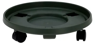 Produktbild von Runder Pflanzenroller Ø 33 cm Dunkelgrün mit 3 Rollen Tragkraft 50 KG