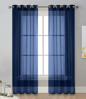 Obrázek produktu pro Záclonová sada, 2 kusy, průhledná, 132 x 160 cm, vhodná do obývacího pokoje
