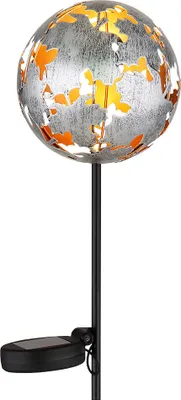 Produktbild von GLOBO 36747S Solarleuchte Metall silbergrau, LED