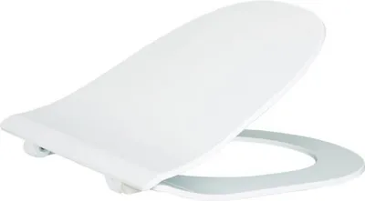 Produktbild von Creavit Duroplast WC Sitz Toilettensitz flach Edelstahl Scharniere Absenkautomatik weiß