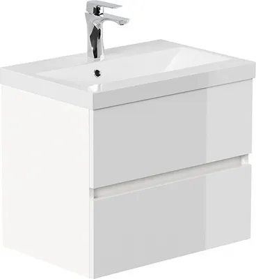 Zdjęcie produktu dla HOME DELUXE - Meble łazienkowe - Zestaw - WANGEROOGE Deluxe - Rozmiar: S, Kolor: Biały, Szerokość umywalki: ok. 60 cm I Meble łazienkowe Umywalka Umywalka