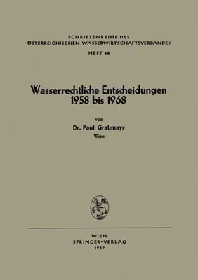 Immagine prodotto di Wasserrechtliche Entscheidungen 1958 bis 1968