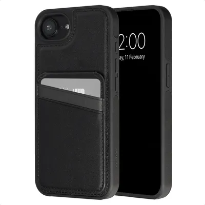 Produktbild von imoshion Backcover mit Kartenfach und Ständer für das Apple iPhone 17 / 16 – Schwarz