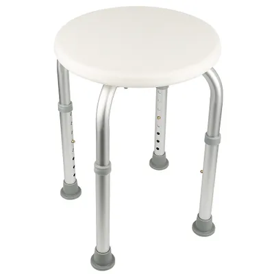 Image de Tabouret de douche 36-54cm Hauteur réglable Tabouret de bain Chaise de douche Aide au bain en alu et plastique
